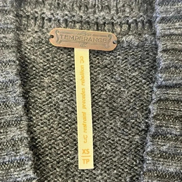 Temperance Grey Open Knit Cardigan Size XS - Picture 10 of 10
